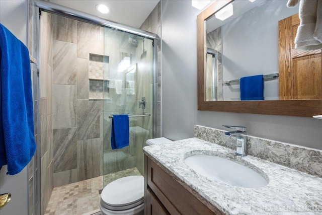 504 Fellows St, Saint Charles, IL 60174 - bathroom featuring vanity and a shower stall