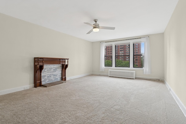 1755 E 55th St Unit 503, Chicago, IL 60615 - unfurnished living room featuring a ceiling fan and carpet