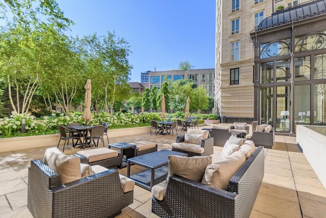2550 N Lakeview Ave Unit N204, Chicago, IL 60614 - view of patio / terrace with an outdoor living space and outdoor dining space