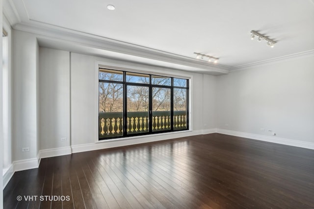 2550 N Lakeview Ave Unit N204, Chicago, IL 60614 - empty room featuring track lighting, hardwood / wood-style flooring, and crown molding