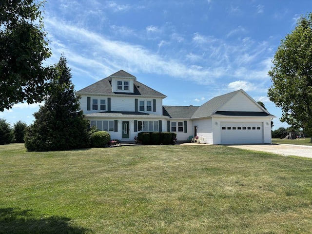 1591 N 2700 E Rd, Sheldon, IL 60966 - view of front of home with driveway, a garage, and a front yard
