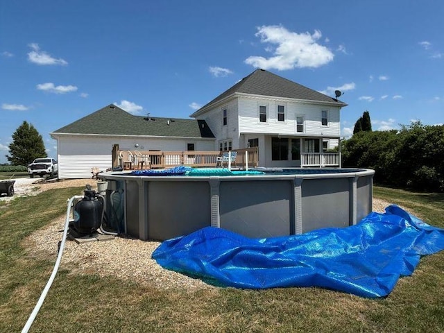 1591 N 2700 E Rd, Sheldon, IL 60966 - back of house featuring an outdoor pool and a yard