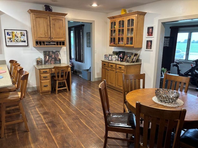 1591 N 2700 E Rd, Sheldon, IL 60966 - dining space with dark wood-type flooring and recessed lighting