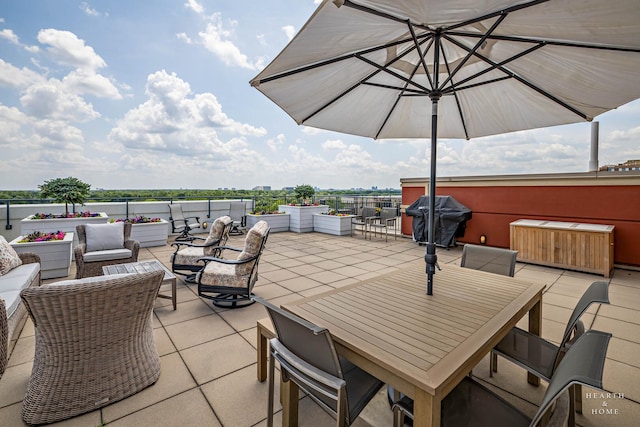 77 S Evergreen Ave Unit 1103, Arlington Heights, IL 60005 - view of patio / terrace with outdoor lounge area, outdoor dining area, and grilling area