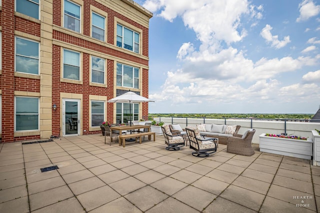 77 S Evergreen Ave Unit 1103, Arlington Heights, IL 60005 - view of patio / terrace featuring an outdoor living space