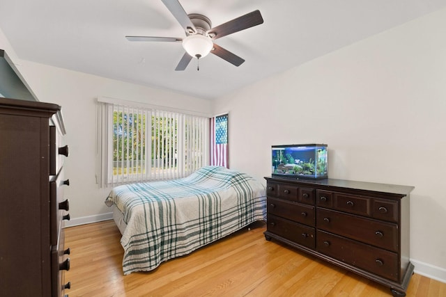 200 N Forest Ct, Addison, IL 60101 - bedroom featuring light wood-type flooring and a ceiling fan