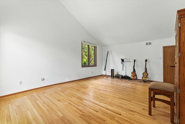 3125 Chellington Dr, Johnsburg, IL 60051 - additional living space featuring light wood finished floors and high vaulted ceiling