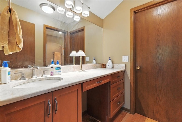 3125 Chellington Dr, Johnsburg, IL 60051 - bathroom with vanity and wood finished floors