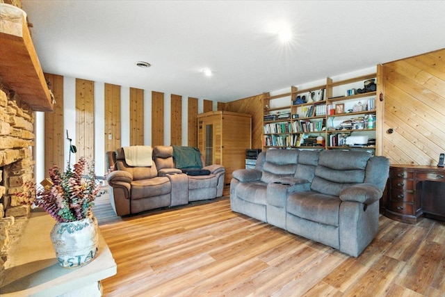 3125 Chellington Dr, Johnsburg, IL 60051 - living area featuring wood finished floors, recessed lighting, and wooden walls