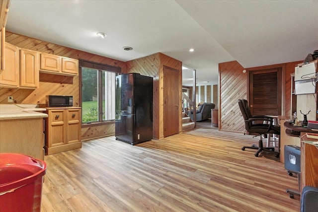 3125 Chellington Dr, Johnsburg, IL 60051 - office featuring wood walls, light wood-type flooring, and recessed lighting