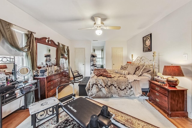 218 N Merrill St, Park Ridge, IL 60068 - bedroom featuring wood finished floors and ceiling fan