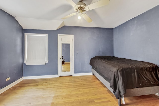 218 N Merrill St, Park Ridge, IL 60068 - bedroom featuring light wood-type flooring, ceiling fan, and lofted ceiling