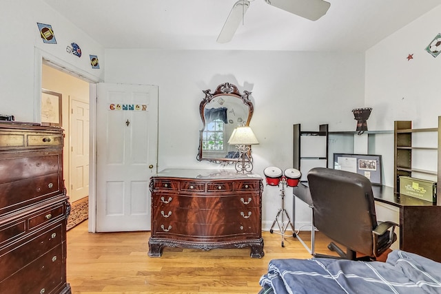 218 N Merrill St, Park Ridge, IL 60068 - bedroom with wood finished floors and a ceiling fan