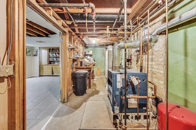 218 N Merrill St, Park Ridge, IL 60068 - unfinished basement featuring a heating unit