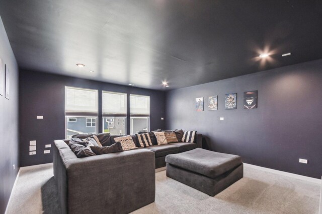 3620 Ambrosia Dr, Naperville, IL 60564 - carpeted cinema room with recessed lighting and baseboards