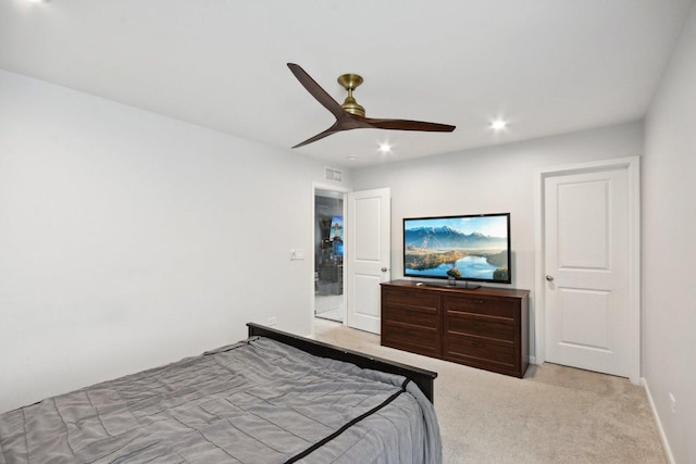 3620 Ambrosia Dr, Naperville, IL 60564 - carpeted bedroom with recessed lighting and ceiling fan