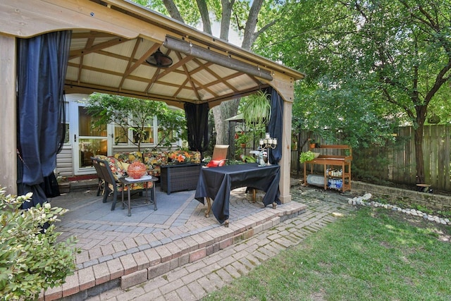 1427 S 5th St, Saint Charles, IL 60174 - view of patio featuring a gazebo