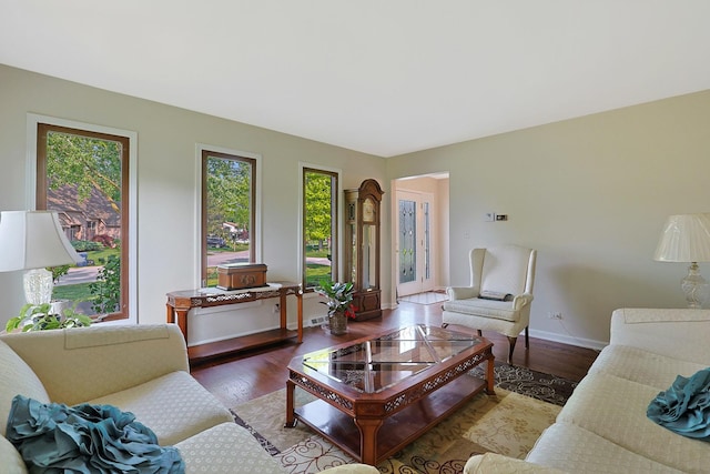 6316 Knollwood Ct, Lisle, IL 60532 - living area with wood finished floors and baseboards