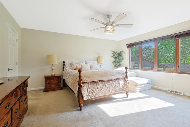 6316 Knollwood Ct, Lisle, IL 60532 - bedroom featuring light carpet, multiple windows, and a ceiling fan
