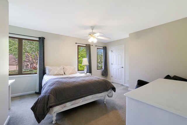 6316 Knollwood Ct, Lisle, IL 60532 - bedroom featuring light colored carpet and ceiling fan