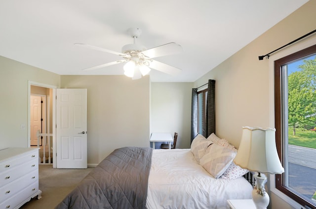 6316 Knollwood Ct, Lisle, IL 60532 - carpeted bedroom with a ceiling fan