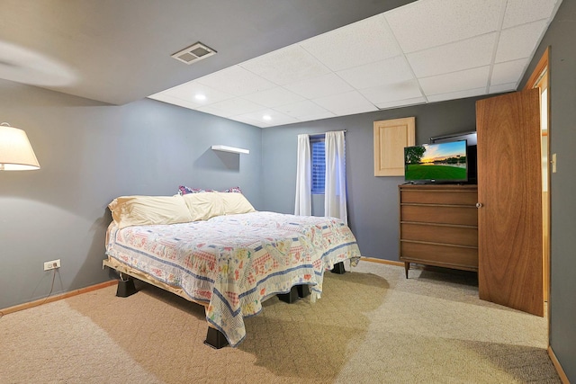 6316 Knollwood Ct, Lisle, IL 60532 - carpeted bedroom with a paneled ceiling and recessed lighting