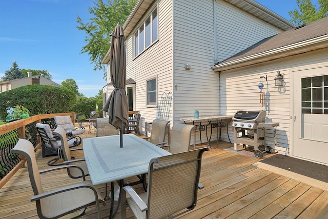 6316 Knollwood Ct, Lisle, IL 60532 - wooden deck with a grill and outdoor dining area