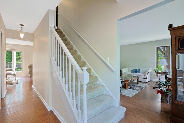 6316 Knollwood Ct, Lisle, IL 60532 - stairway featuring wood finished floors