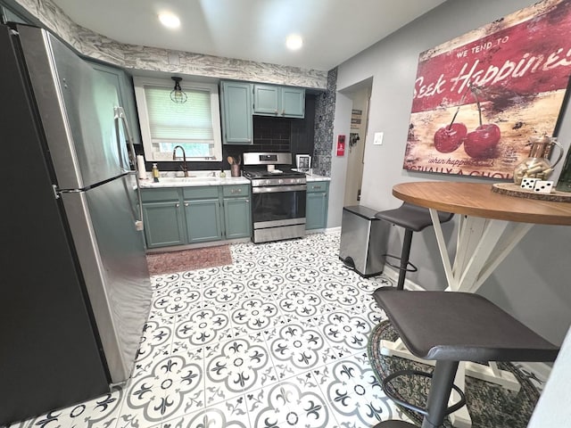 1601 Bolling Ave, Johnsburg, IL 60051 - kitchen with stainless steel appliances and light countertops