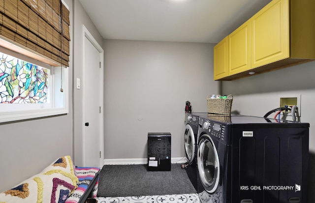 1601 Bolling Ave, Johnsburg, IL 60051 - laundry area featuring washer and clothes dryer, cabinet space, and carpet
