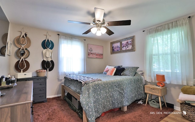 1601 Bolling Ave, Johnsburg, IL 60051 - bedroom featuring ceiling fan and baseboards