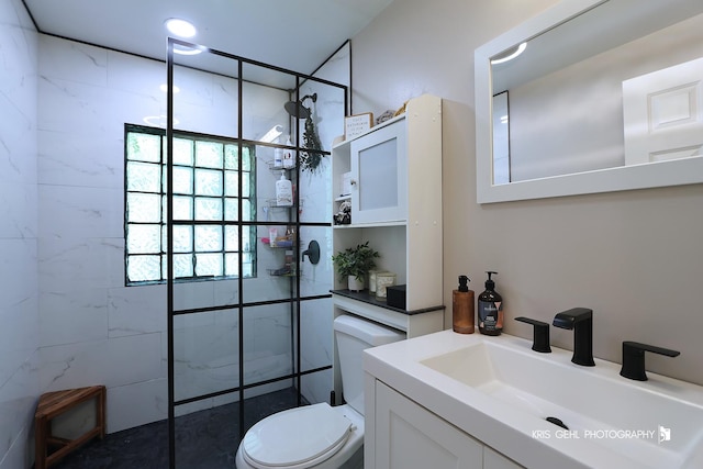 1601 Bolling Ave, Johnsburg, IL 60051 - full bathroom featuring a walk in shower and vanity
