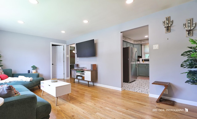 1601 Bolling Ave, Johnsburg, IL 60051 - living room with light wood-type flooring and recessed lighting