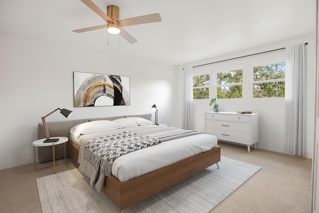 716 Somerset Ln, Darien, IL 60561 - bedroom with light colored carpet and a ceiling fan