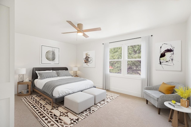 716 Somerset Ln, Darien, IL 60561 - carpeted bedroom featuring baseboards and a ceiling fan