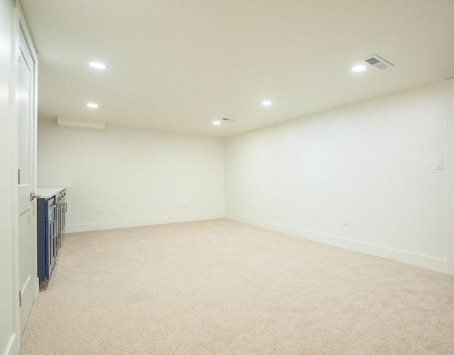 716 Somerset Ln, Darien, IL 60561 - finished below grade area with recessed lighting and light colored carpet