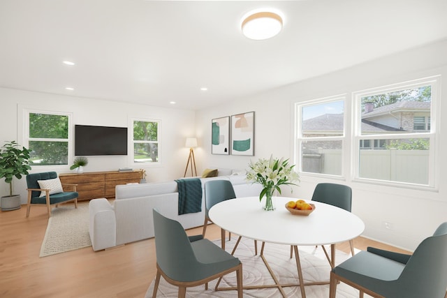 716 Somerset Ln, Darien, IL 60561 - dining area with light wood-type flooring and recessed lighting