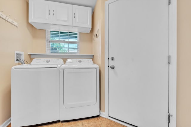 39371 Crofton Ln, Beach Park, IL 60083 - washroom with cabinet space, washing machine and dryer, and light tile patterned floors