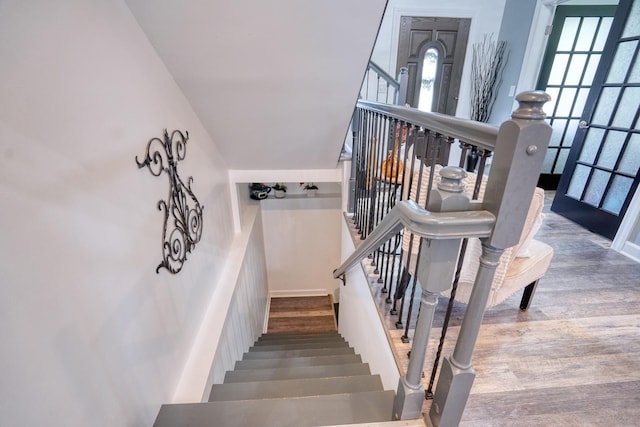 281 Fox Chase Dr N, Oswego, IL 60543 - staircase with wood finished floors and healthy amount of natural light
