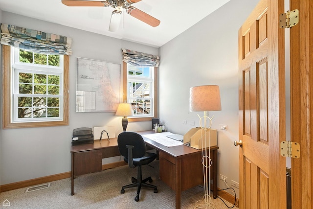 4829 Linscott Ave, Downers Grove, IL 60515 - carpeted office featuring healthy amount of natural light and a ceiling fan