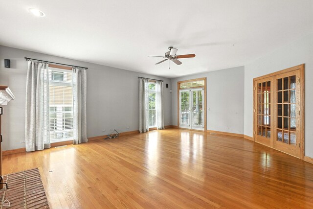 4829 Linscott Ave, Downers Grove, IL 60515 - unfurnished room featuring a ceiling fan, healthy amount of natural light, and wood finished floors