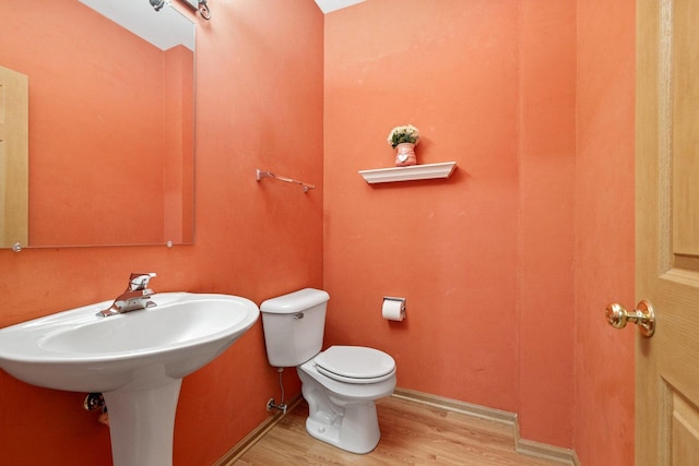 2442 Oneida Ln, Naperville, IL 60563 - bathroom with wood finished floors and toilet