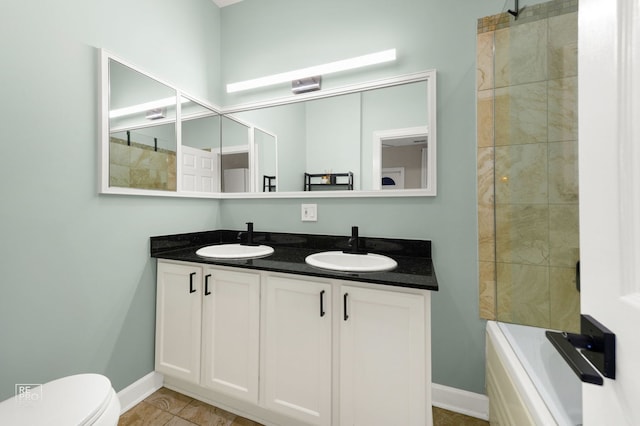 2636 N Fairfield Ave Unit 2N, Chicago, IL 60647 - full bathroom featuring baseboards and double vanity