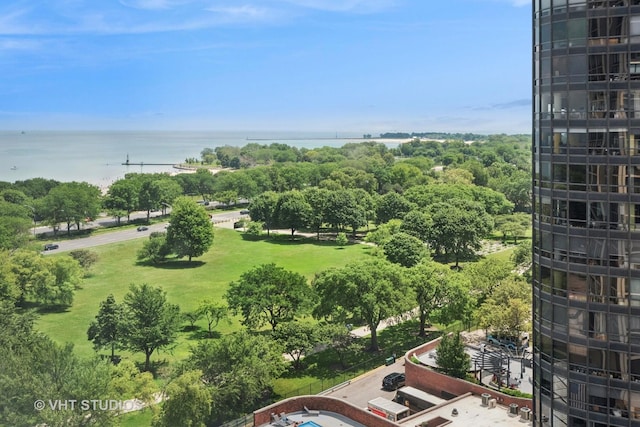 5445 N Sheridan Rd Unit 1515, Chicago, IL 60640 - aerial view of a large body of water and a tree filled landscape
