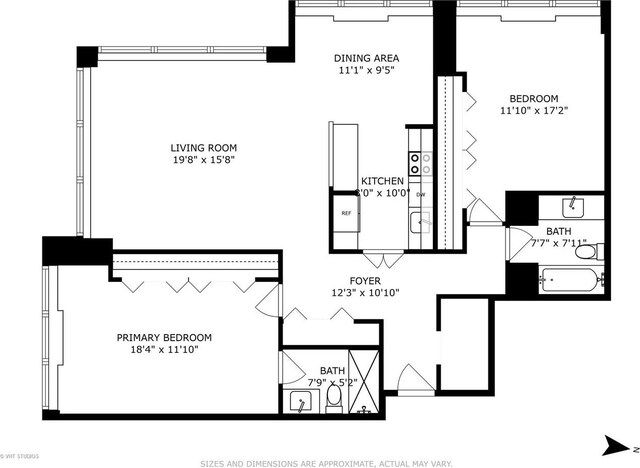 5445 N Sheridan Rd Unit 1515, Chicago, IL 60640 - view of room layout