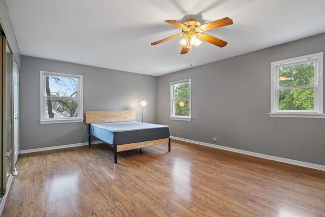413 Northampton Ct, Naperville, IL 60565 - bedroom with wood finished floors and a ceiling fan