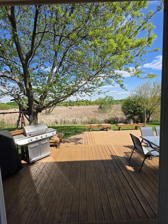 7943 Dada Dr, Gurnee, IL 60031 - deck with grilling area and a view of countryside