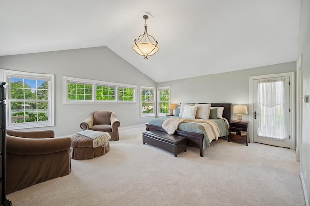 1318 Bennington Ct, Glenview, IL 60026 - bedroom with carpet flooring, lofted ceiling, and multiple windows