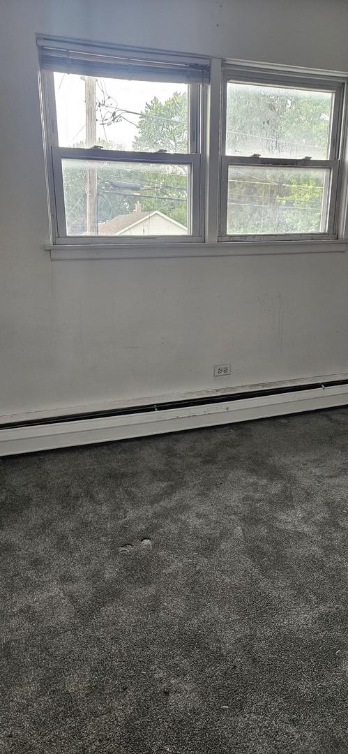1541 Harlem Ave Unit 2S, Forest Park, IL 60130 - carpeted spare room featuring healthy amount of natural light and a baseboard heating unit