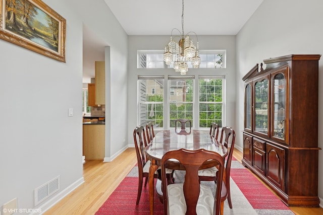 2397 Pebble Beach Ln, Riverwoods, IL 60015 - dining area with light wood finished floors and a chandelier
